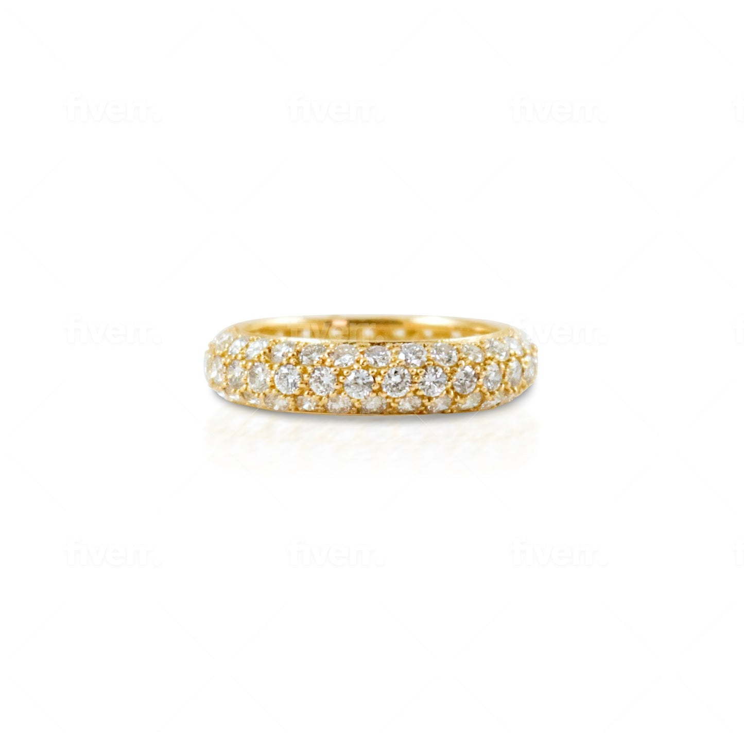 Pave Ring - 18K Gold with 2.5ct Diamonds