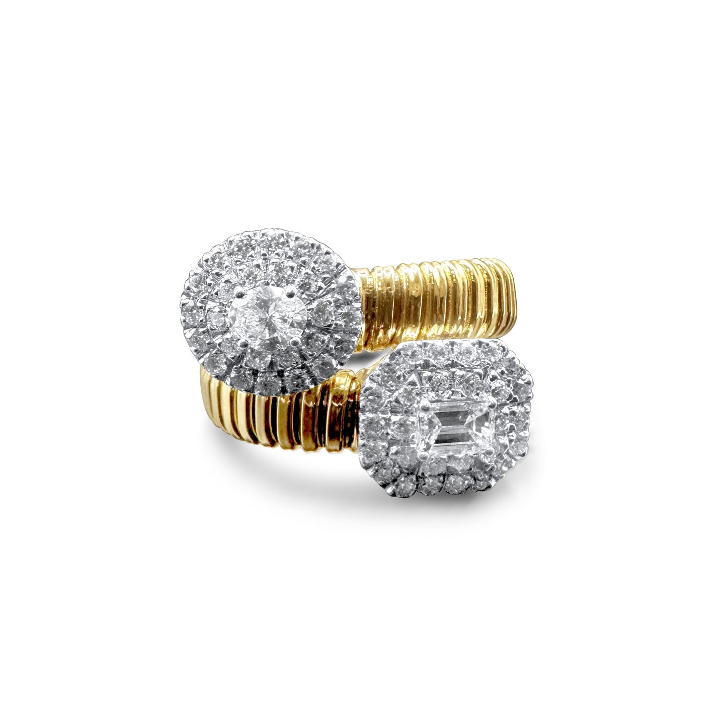 Hand Made Italian Lucente Ring - 1.35ct Gems in 18K Gold