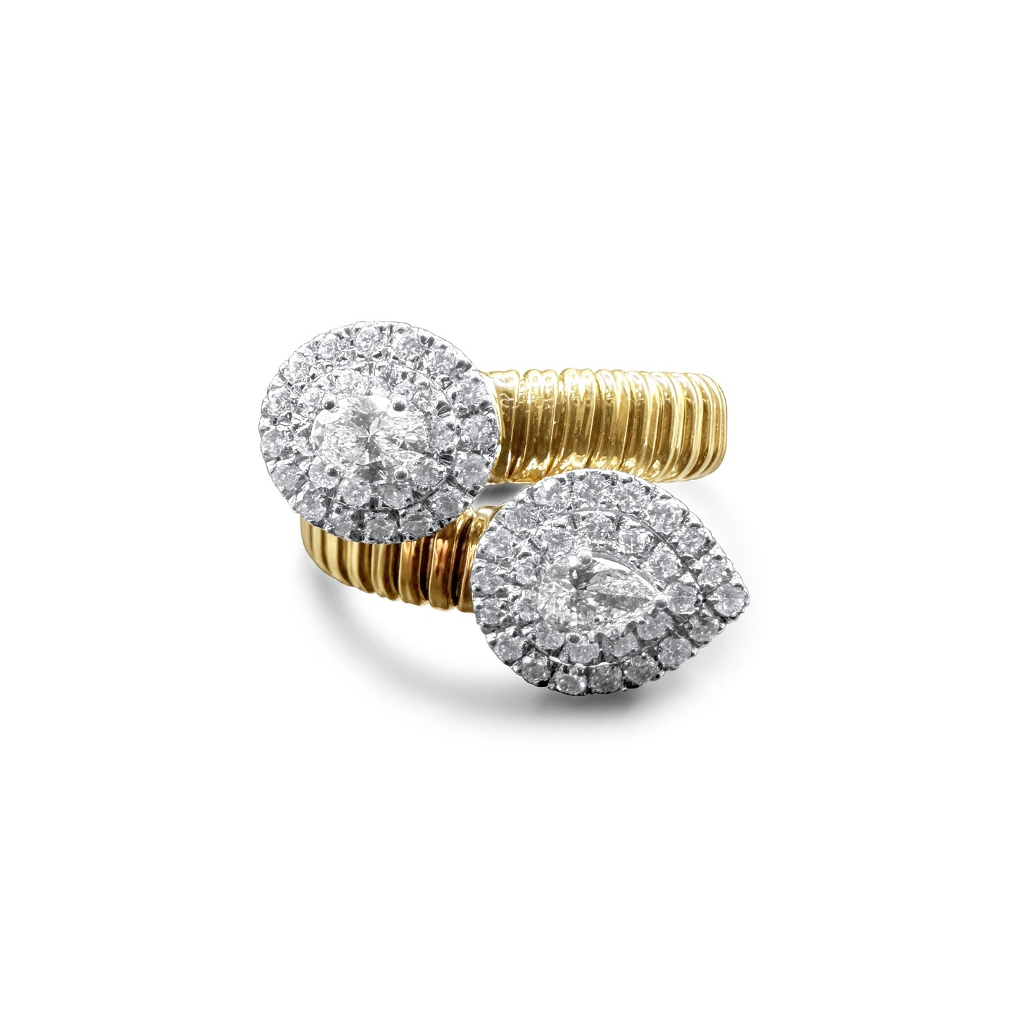 Hand Made Italian Lucente Ring - 1.35ct Gems in 18K Gold