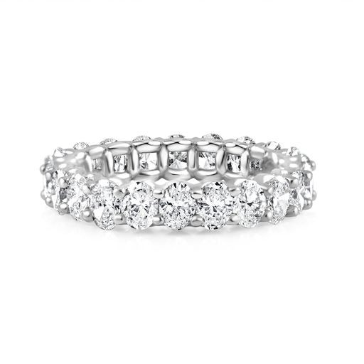 The Jewelry Addict | Oval Cut Eternity Ring - Diamonds in Platinum