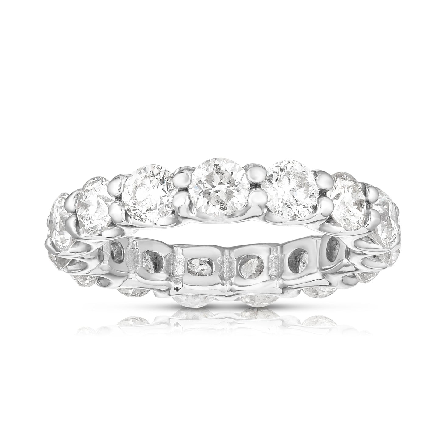 Round Shape Eternity Rings - Diamonds in Platinum