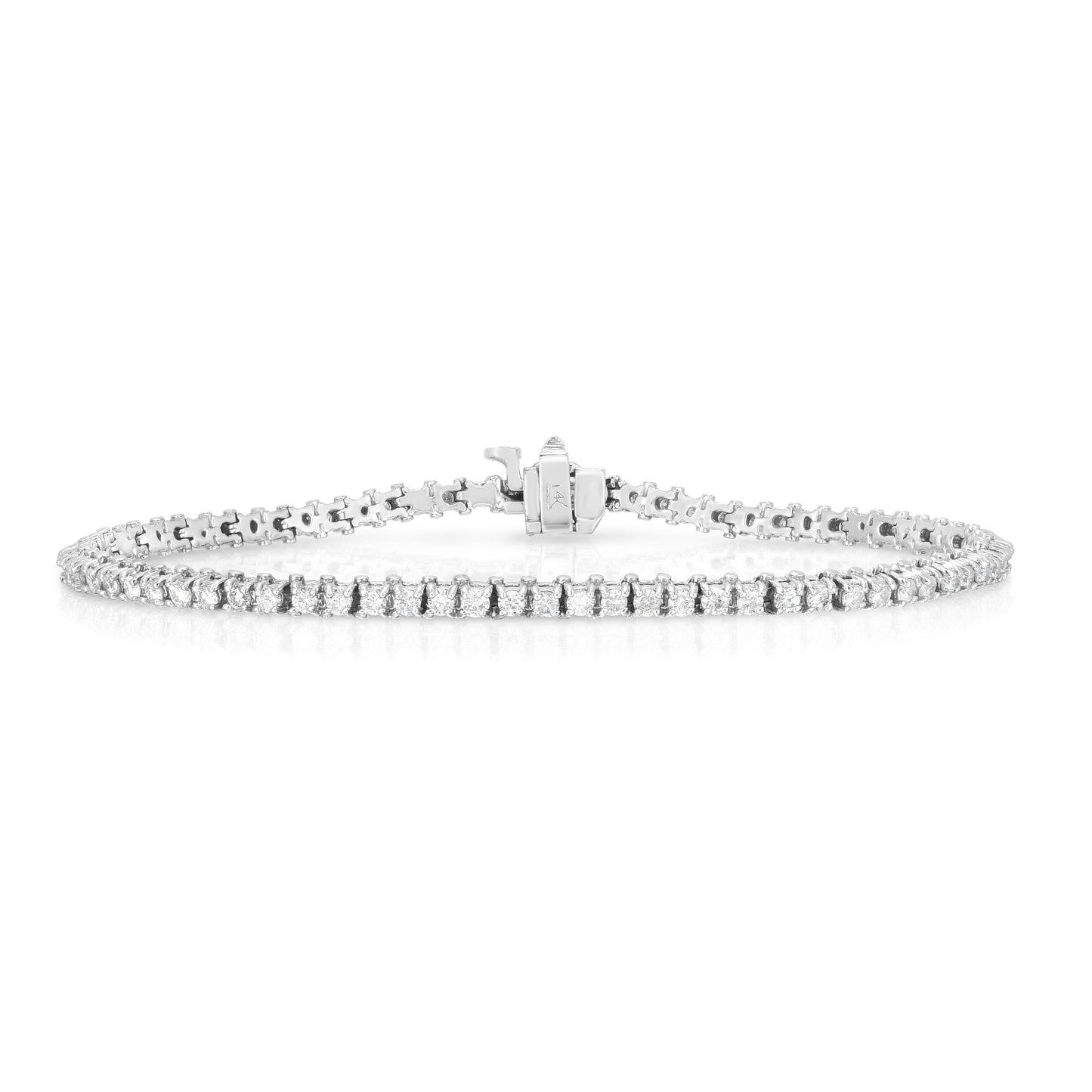Tennis Bracelet - 18K White Gold with Diamonds | The Jewelry Addict