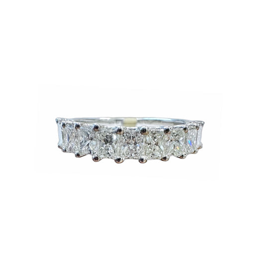 Radiant Cut Eternity Ring Halfway - 1.5ct Diamonds in Platinum | The Jewelry Addict