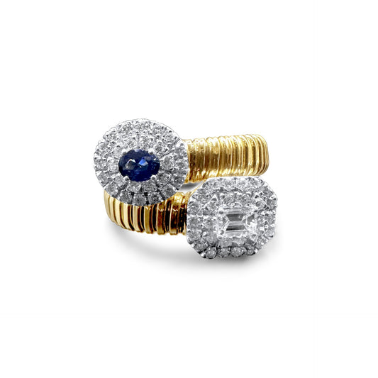 Hand Made Italian Lucente Ring - 1.35ct Gems in 18K Gold