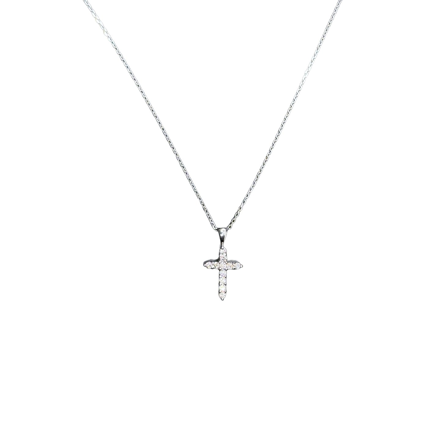 Cross Pendant - 14K Gold with Diamonds