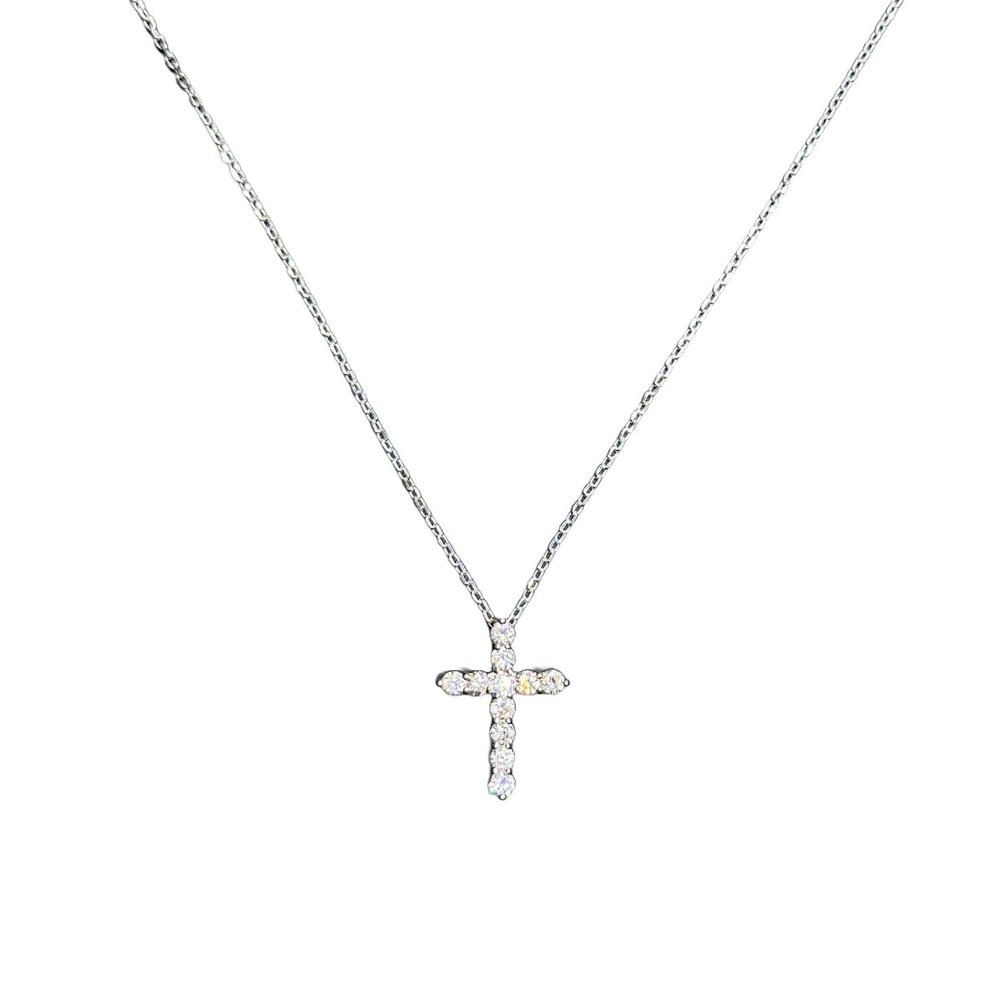 Cross Pendant - 14K Gold with Diamonds