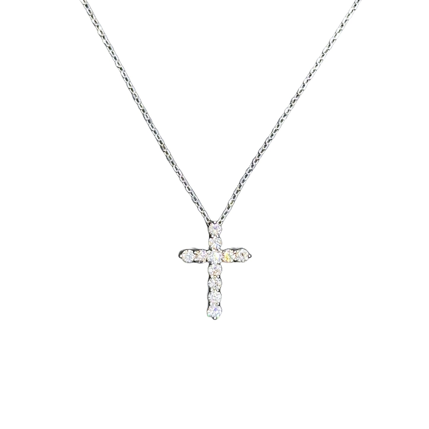 Cross Pendant - 14K Gold with Diamonds