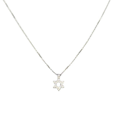 Jewish Star Pendant - 14K Gold with Diamonds