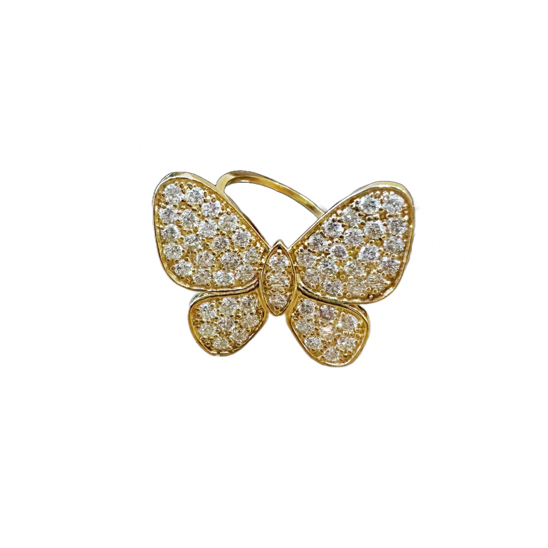 Butterfly Ring by The Jewelry Addict - 14K Yellow Gold with Diamond Butterfly