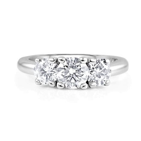 Engagement Ring Graduated - 2ct in 14K White Gold | The Jewelry Addict