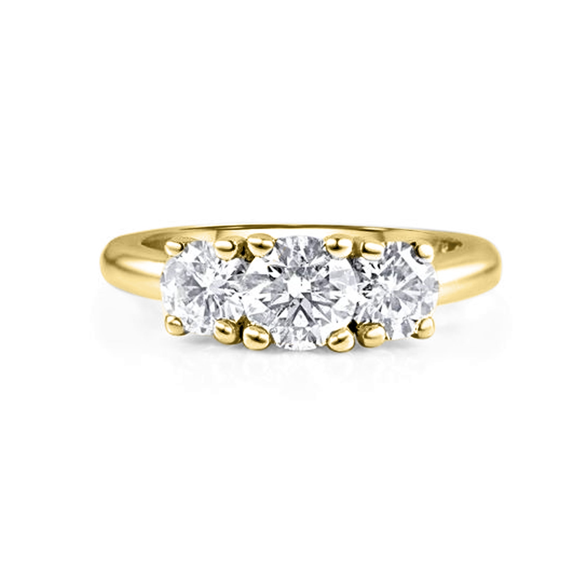 Engagement Ring Graduated - 1ct in 14K Yellow Gold | The Jewelry Addict