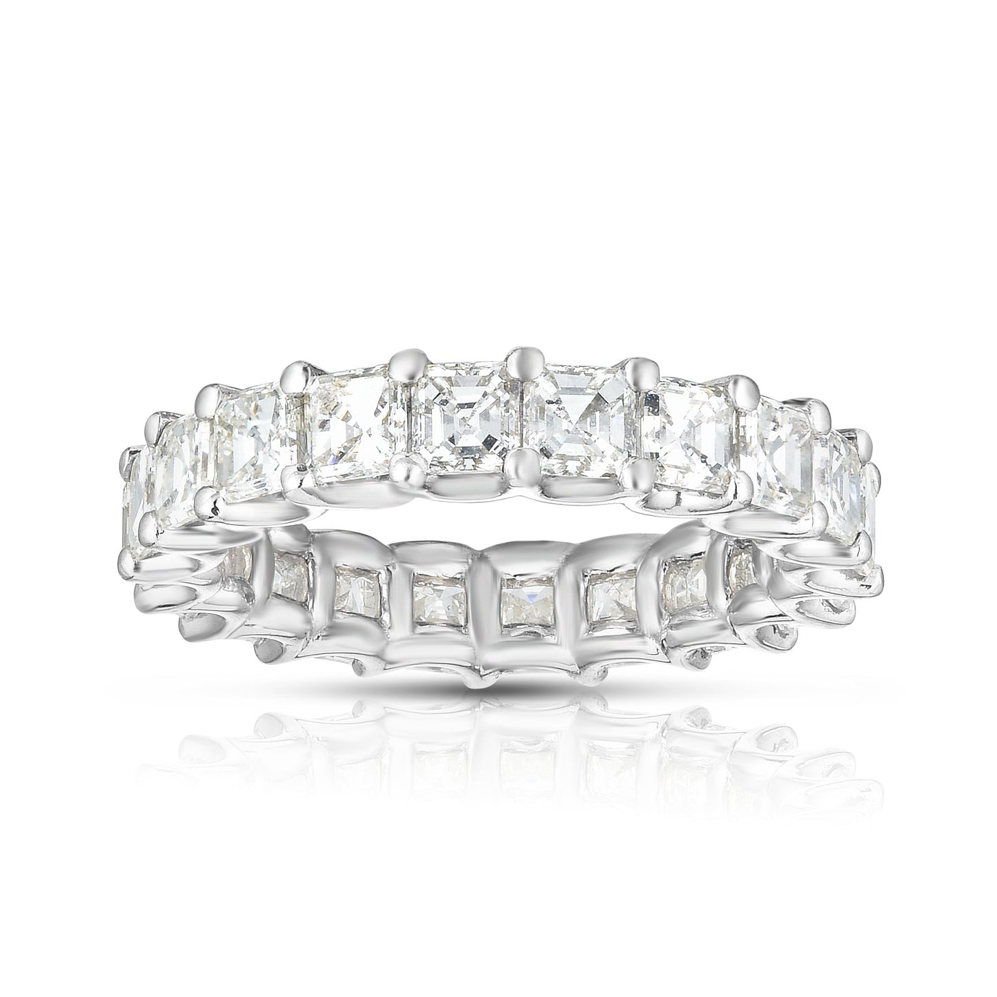 Asher Cut Eternity Ring - Platinum & Diamond Band by The Jewelry Addict