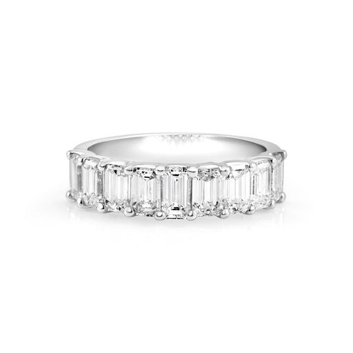 Emerald Cut Eternity Ring Halfway - 2ct in Platinum by The Jewelry Addict