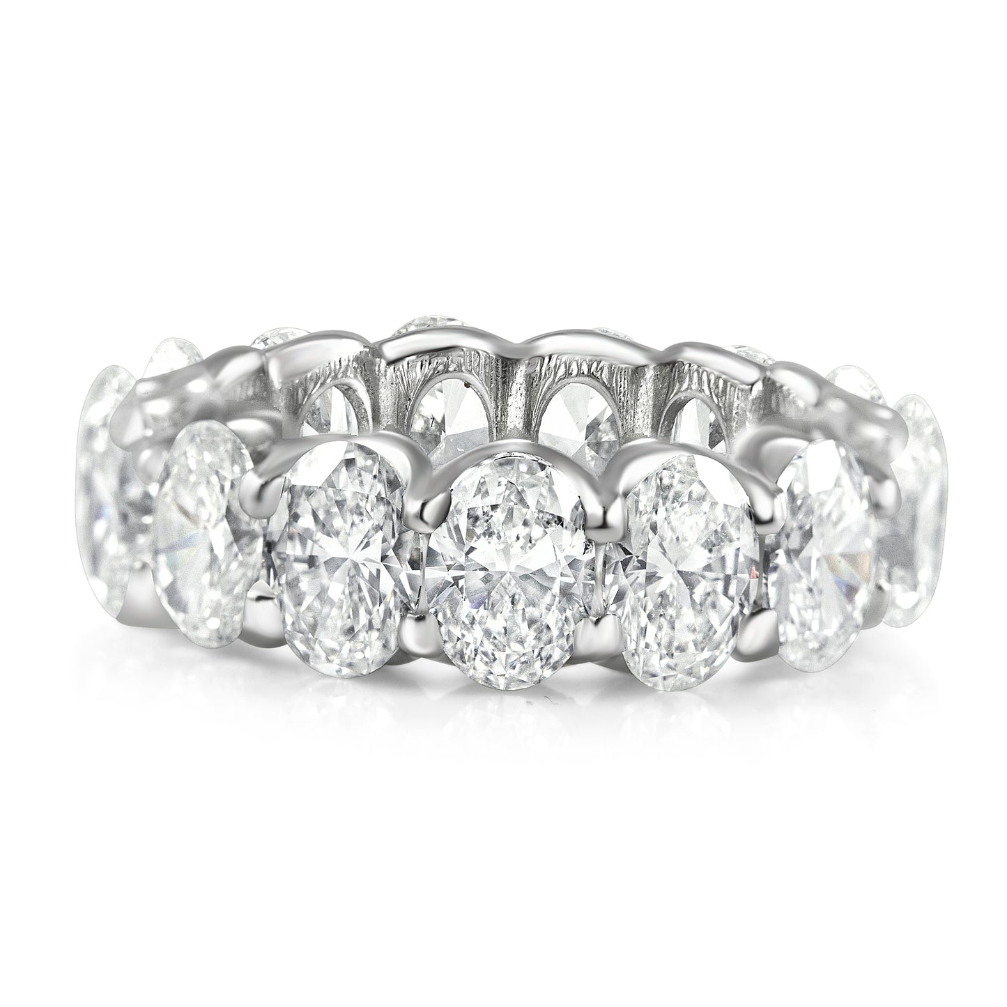 Oval Cut Eternity Ring - Diamonds in Platinum | TJA