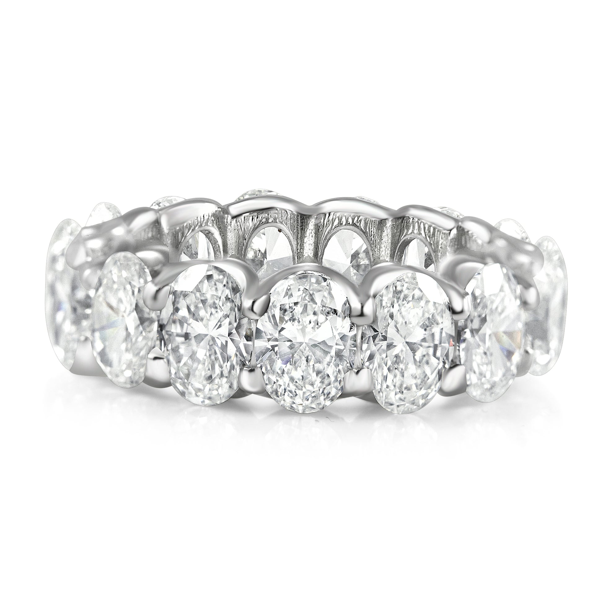 Oval Cut Eternity Ring - Diamonds in Platinum | TJA