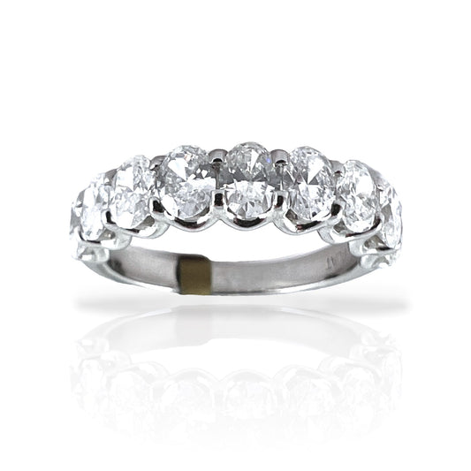 Oval Cut Eternity Ring Halfway - 1.5ct Diamonds in Platinum | TJA