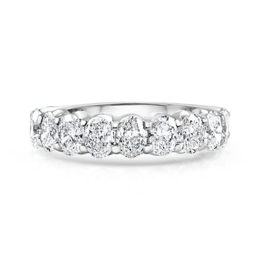 Oval Cut Eternity Ring Halfway - 1.5ct Diamonds in Platinum | The Jewelry Addict