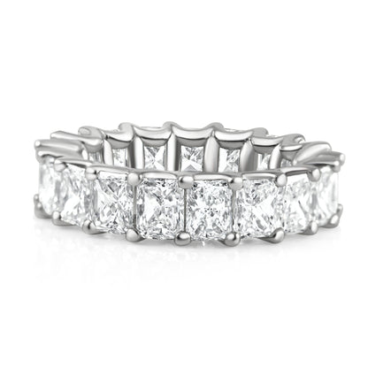 Radiant Cut Eternity Rings - Diamond in Platinum | The Jewelry Addict