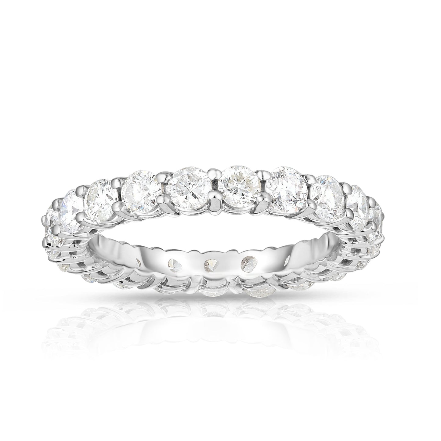 Round Shape Eternity Rings - Diamonds in Platinum | The Jewelry Addict