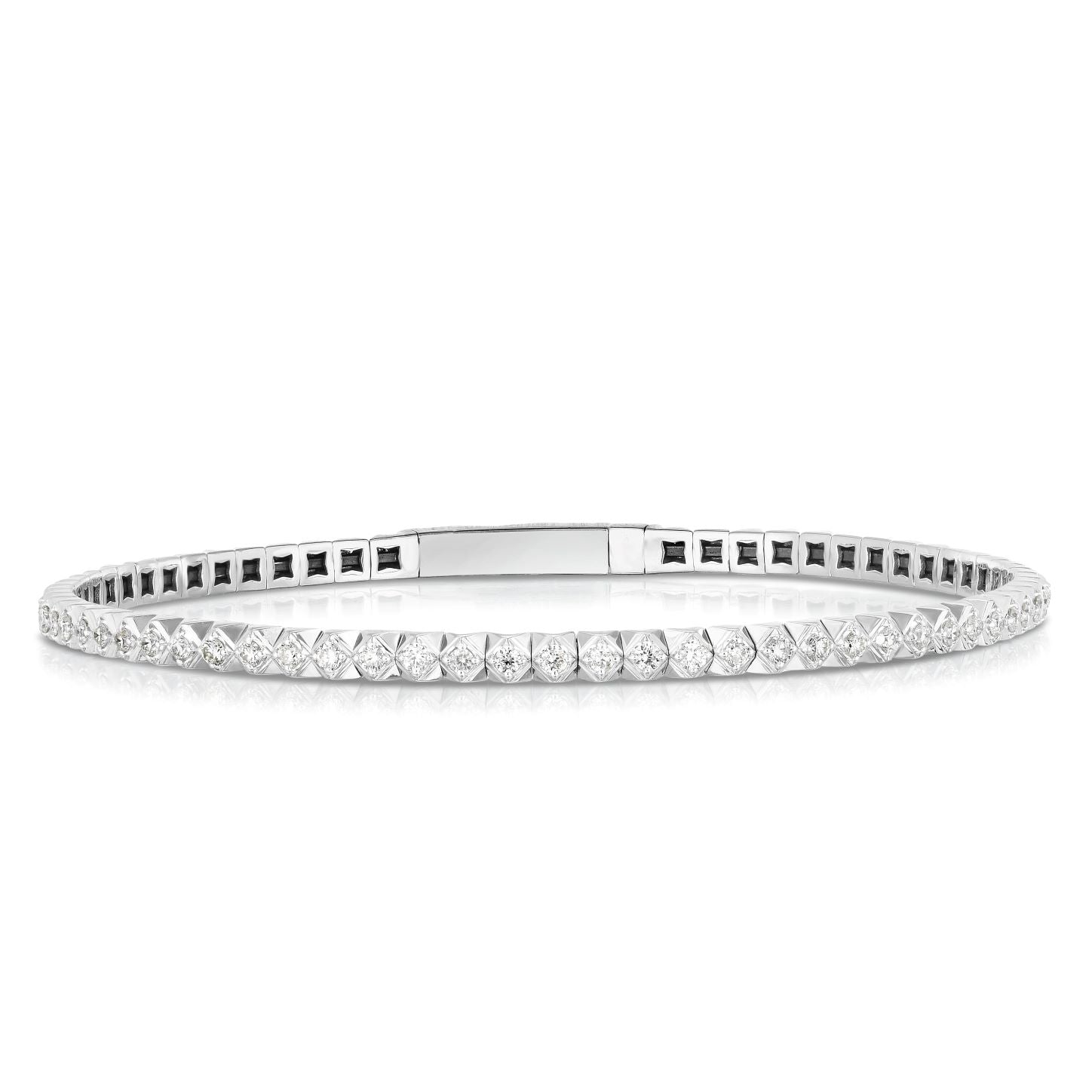 14k white gold flexible Bangle | The Jewelry Addict