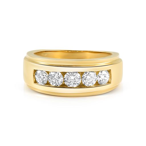 Men's Wedding Ring - 1.5ct Diamonds in 18K Yellow Gold | The Jewelry Addict