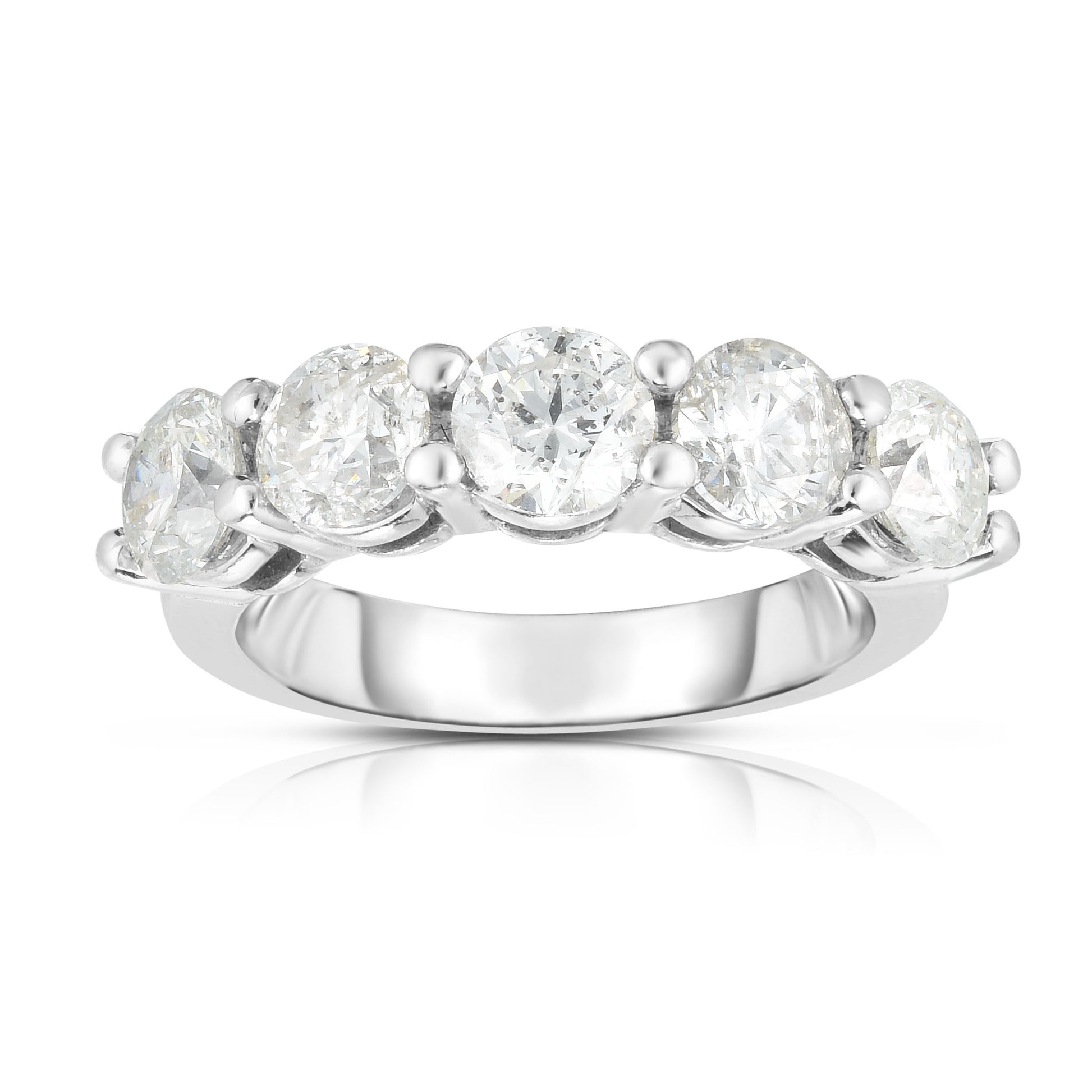 Round Shape Eternity Ring Halfway - 2.5ct Diamonds in Platinum | The Jewelry Addict