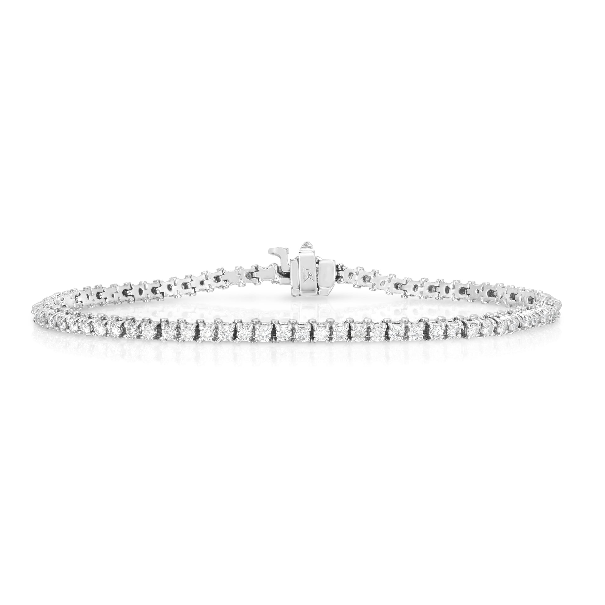 Tennis Bracelet - 18K White Gold with Diamonds | The Jewelry Addict