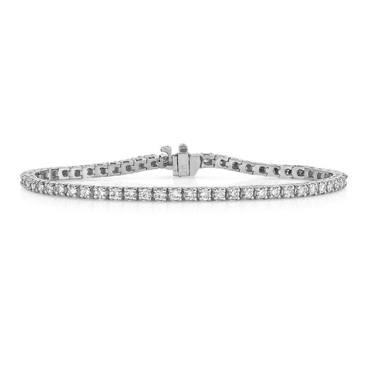 Tennis Bracelet - 14K White Gold with Diamonds, 7 inches | The Jewelry Addict