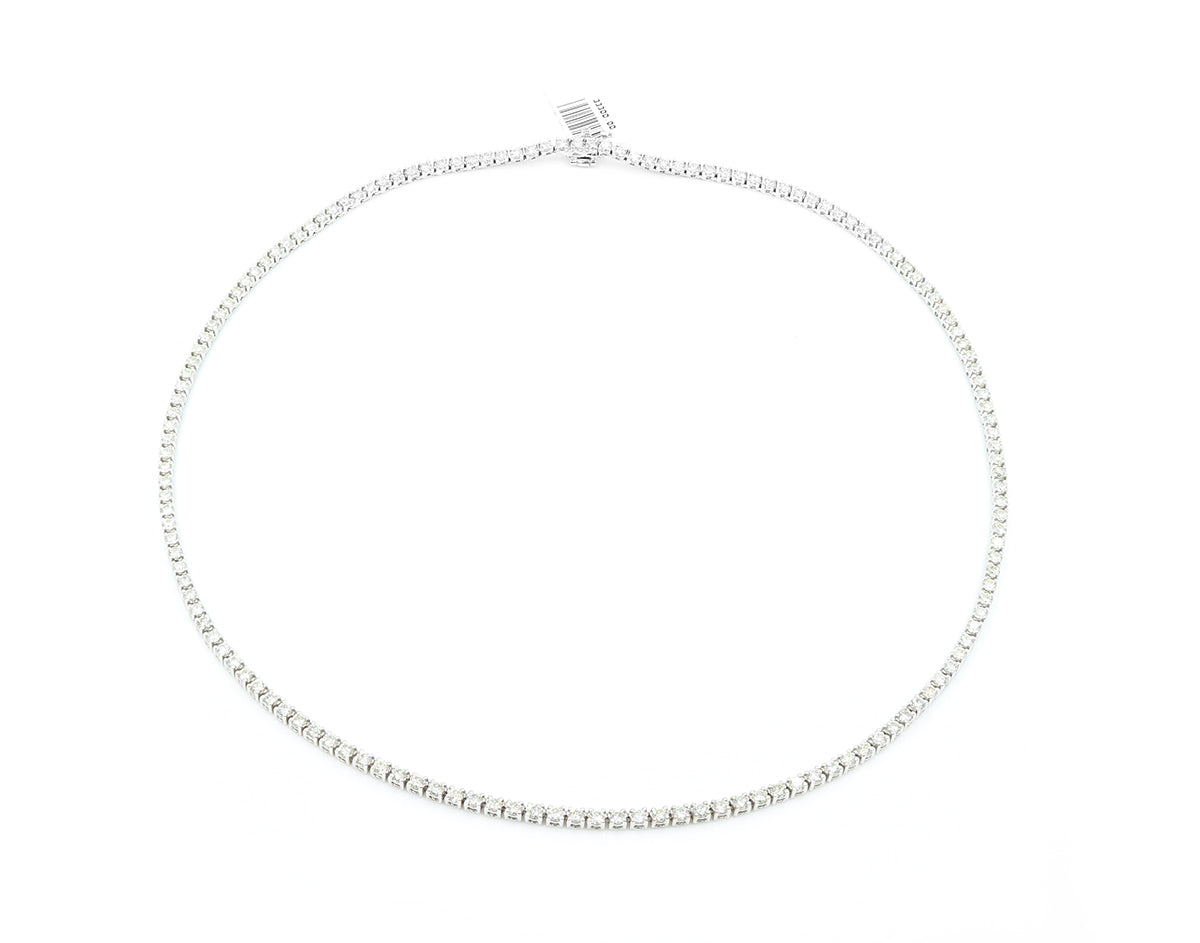 Tennis Necklace - 18K Gold with Diamonds