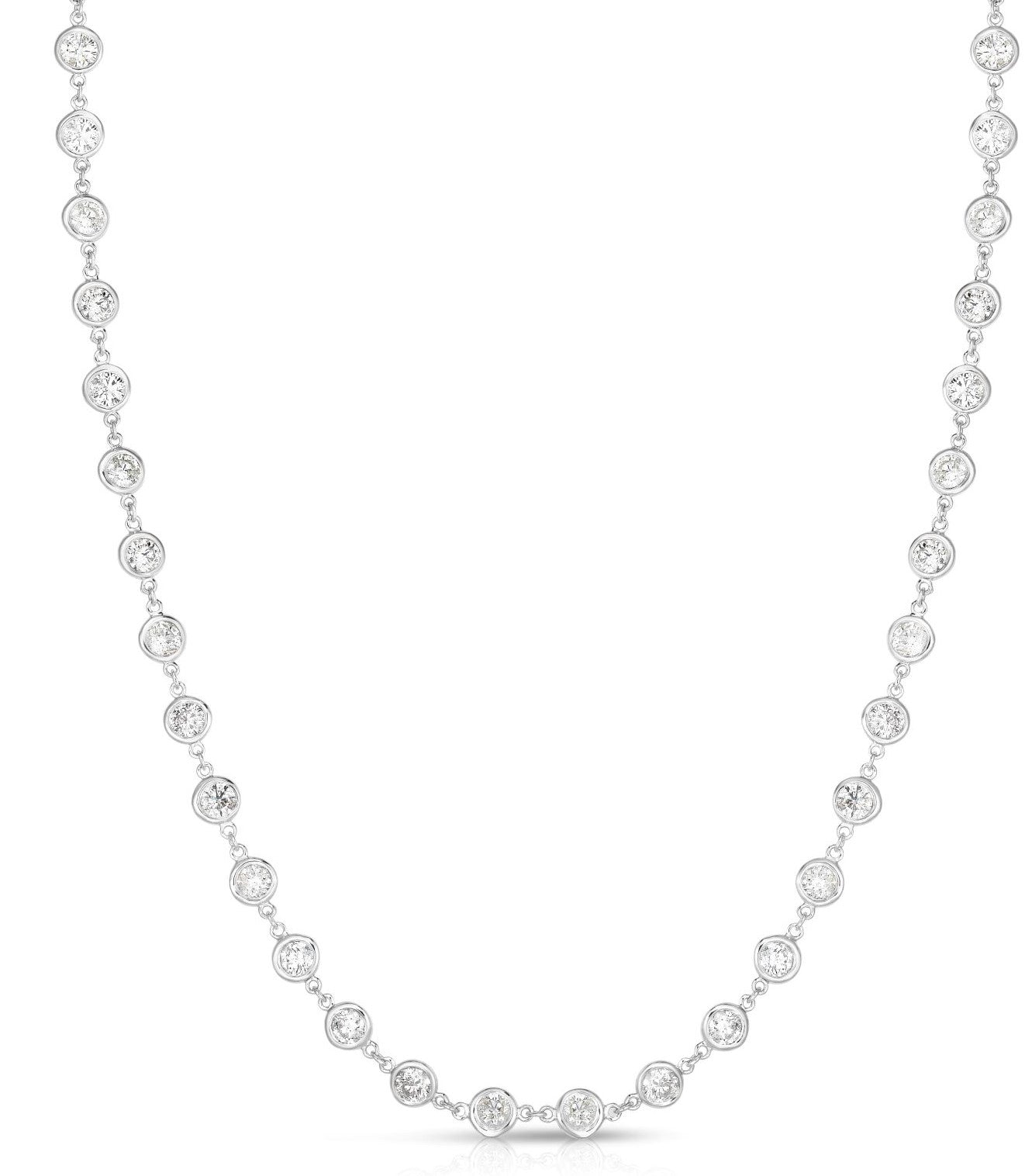 Diamond By The Yard Necklace - 14K White Gold with Diamonds by TJA