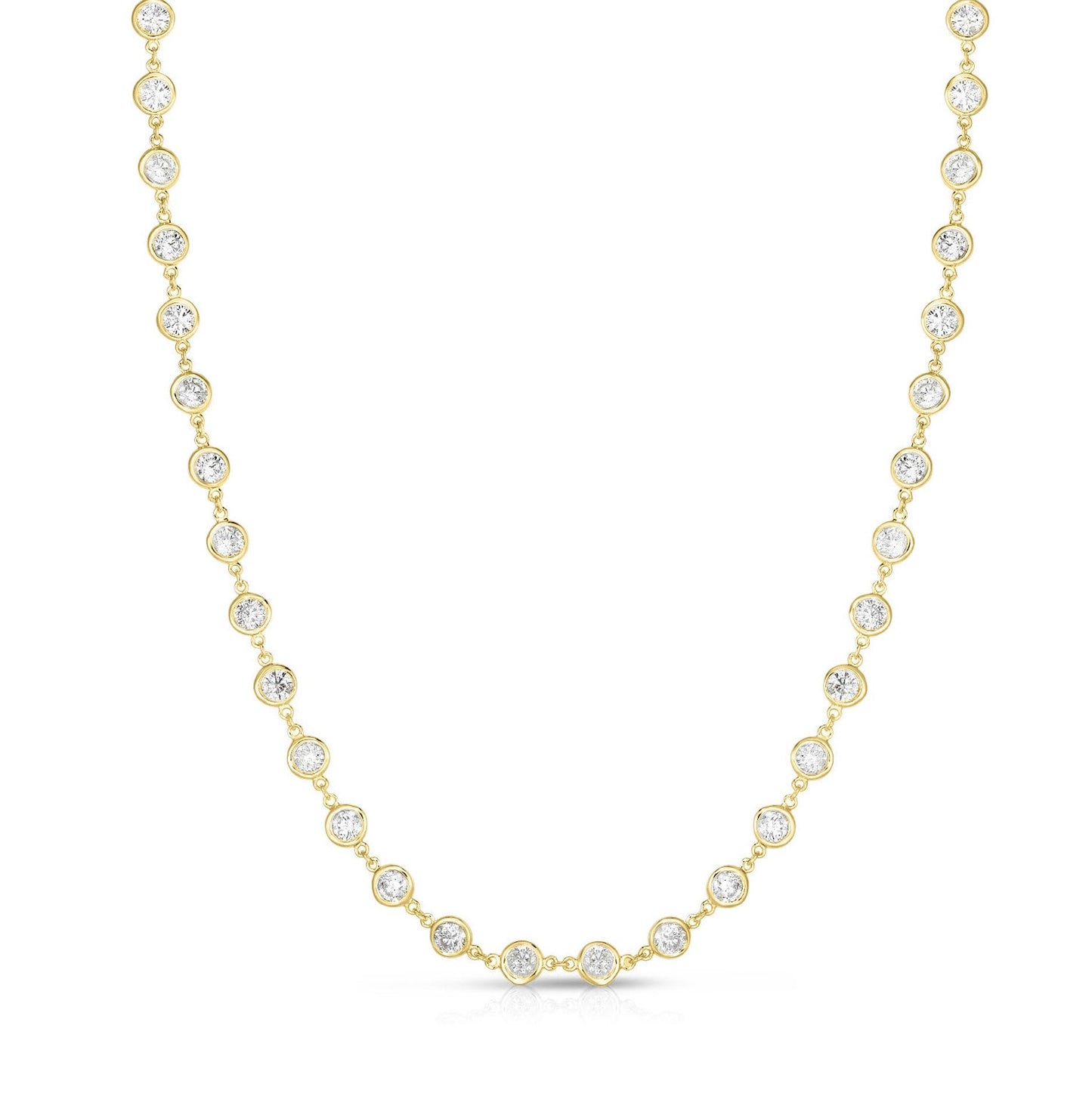 Diamond By The Yard Necklace - 14K Gold with Diamonds by The Jewelry Addict