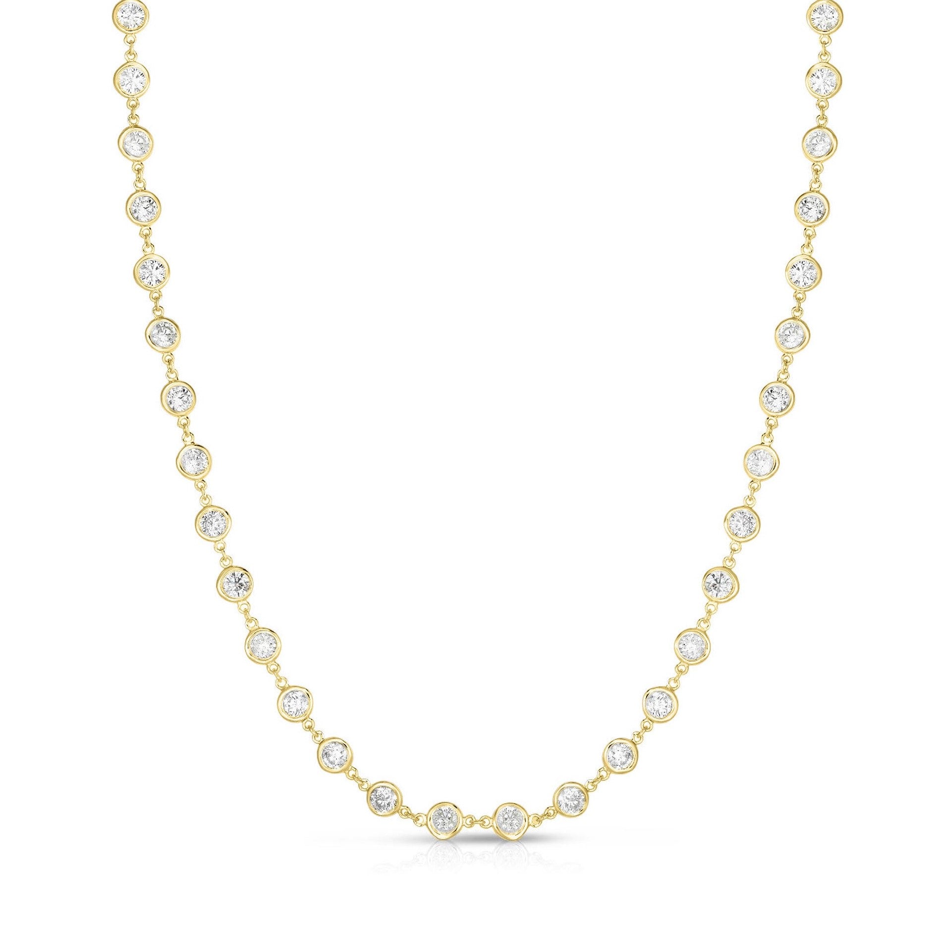 Diamond By The Yard Necklace - 14K Gold with Diamonds by The Jewelry Addict