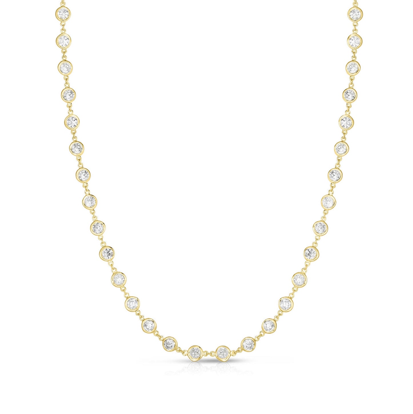 Diamond By The Yard Necklace - 14K Yellow Gold with Diamonds by The Jewelry Addict